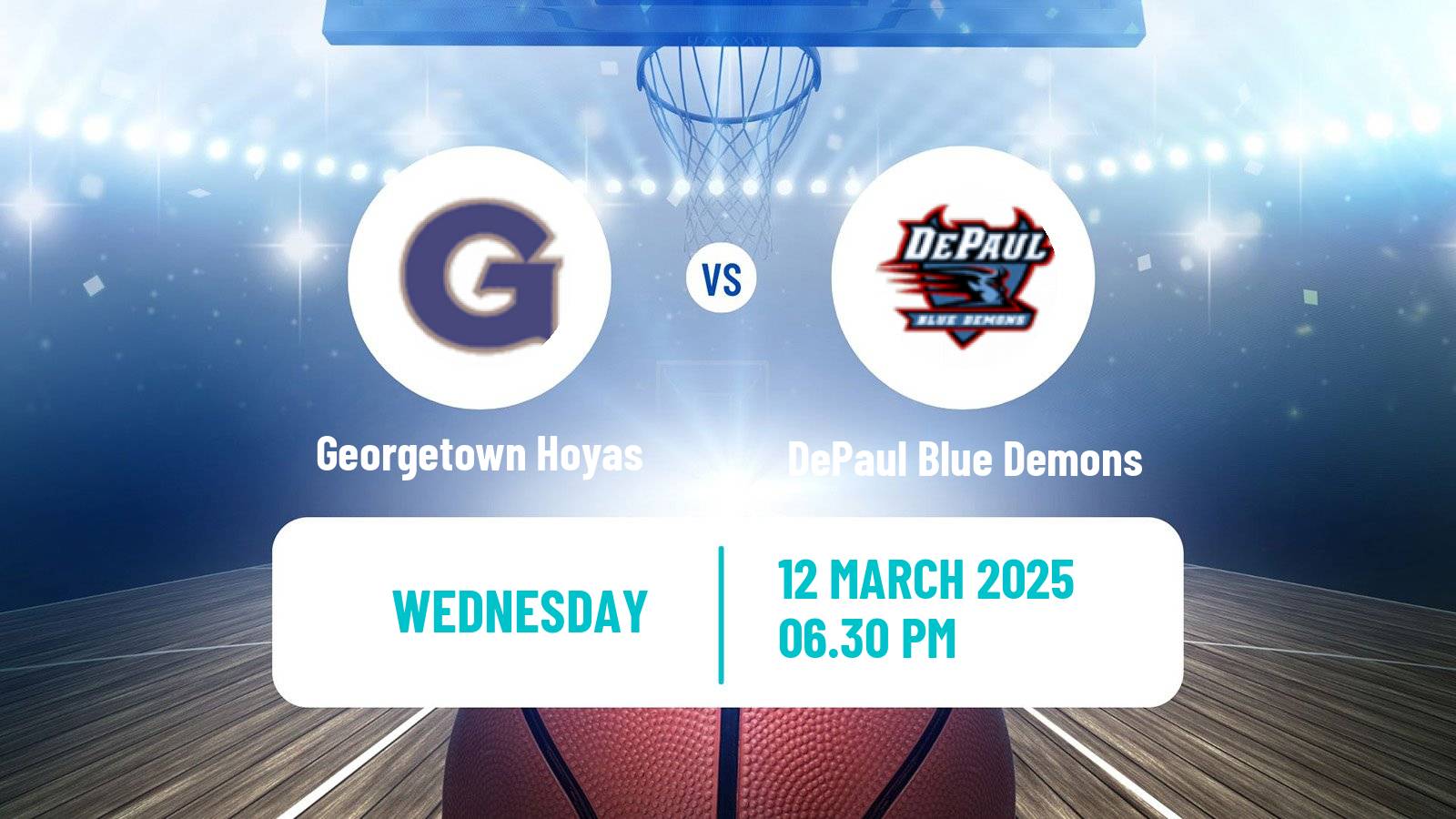 Basketball NCAA College Basketball Georgetown Hoyas - DePaul Blue Demons