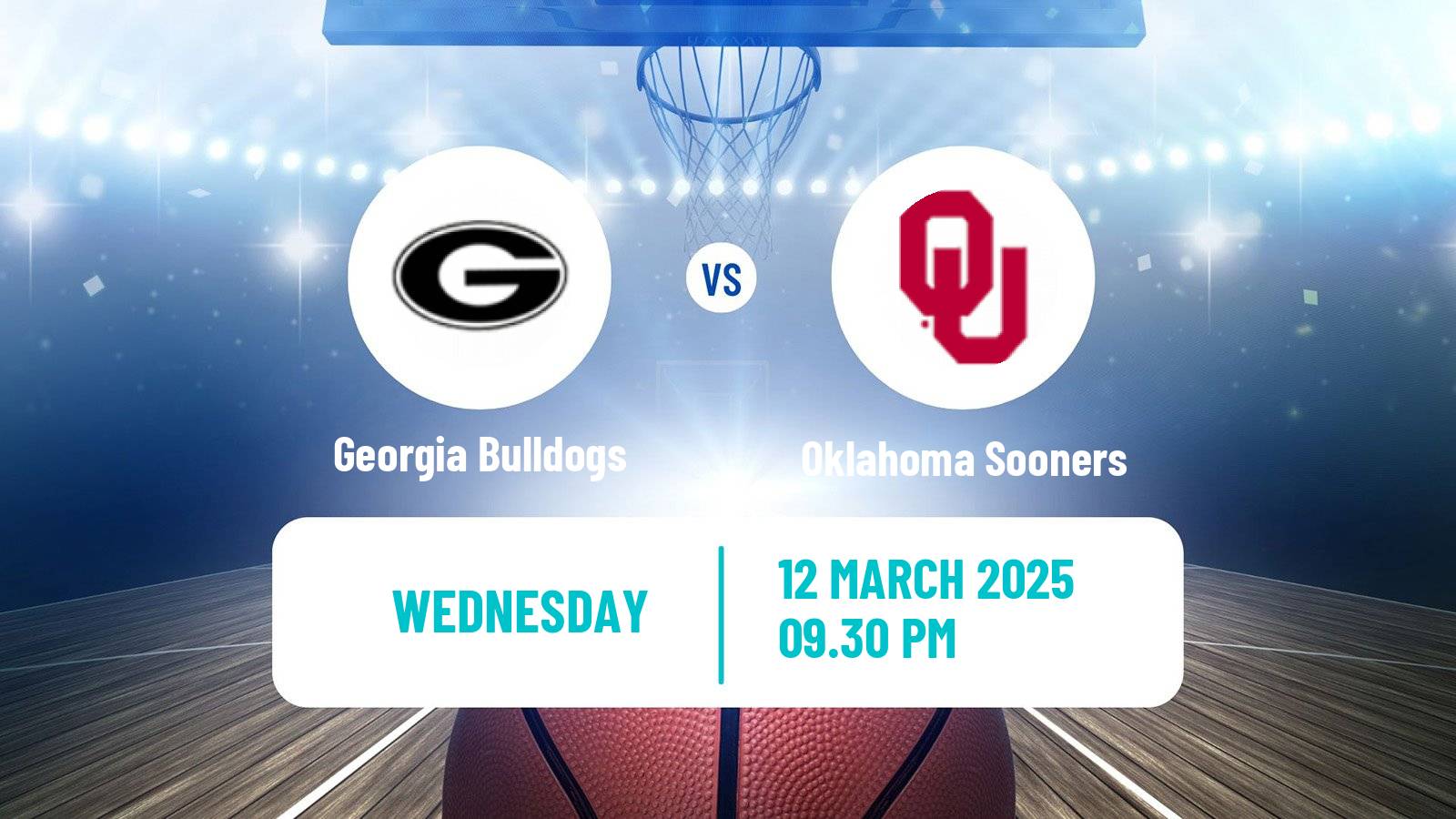 Basketball NCAA College Basketball Georgia Bulldogs - Oklahoma Sooners