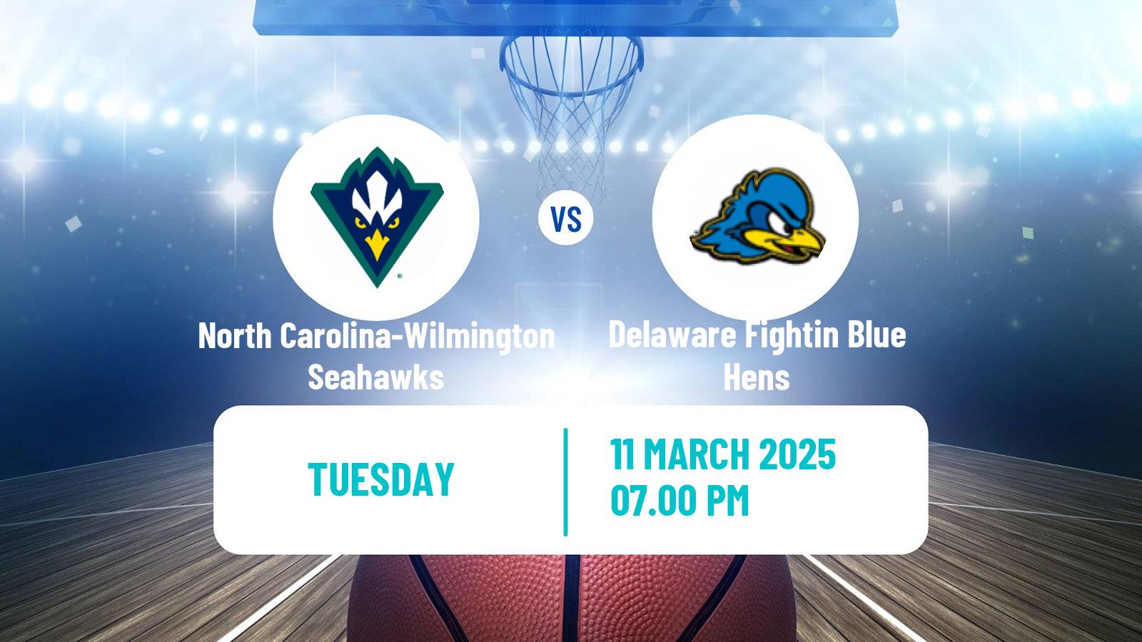 Basketball NCAA College Basketball North Carolina-Wilmington Seahawks - Delaware Fightin Blue Hens