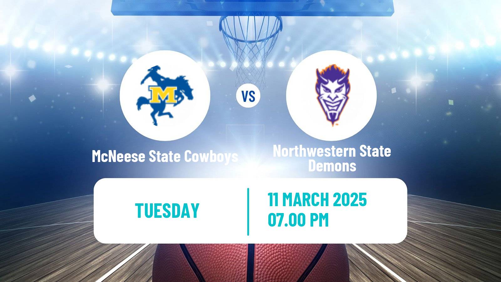 Basketball NCAA College Basketball McNeese State Cowboys - Northwestern State Demons