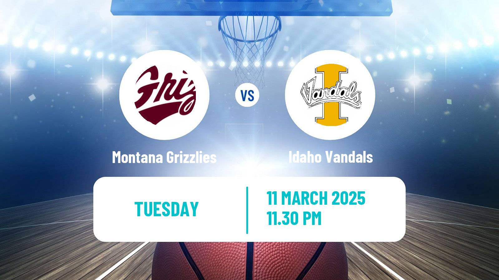 Basketball NCAA College Basketball Montana Grizzlies - Idaho Vandals