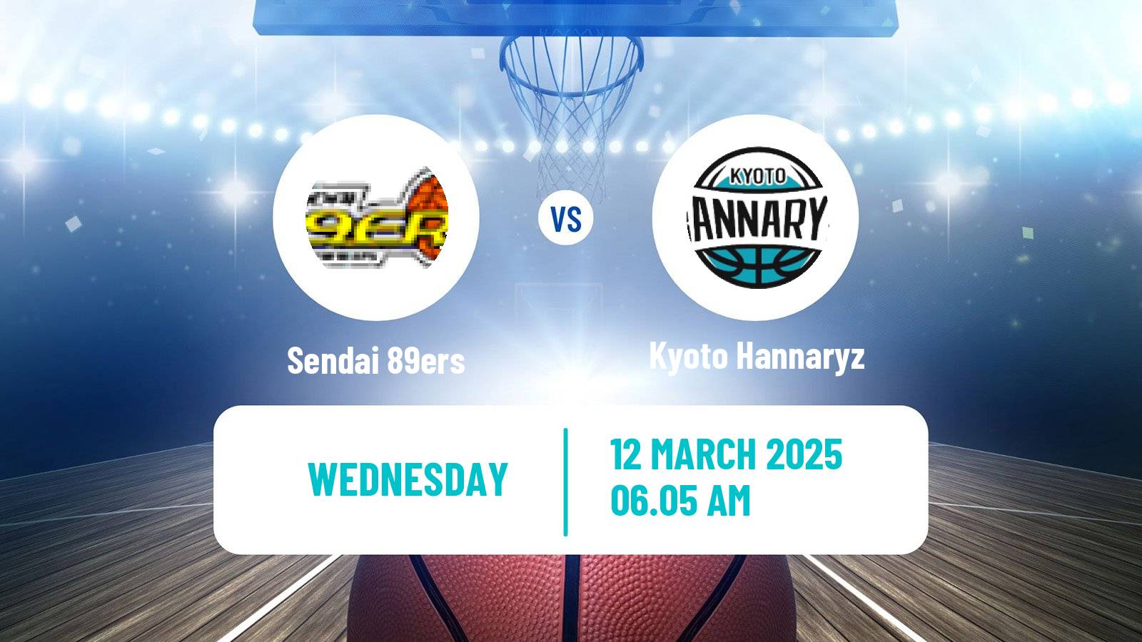 Basketball BJ League Sendai 89ers - Kyoto Hannaryz