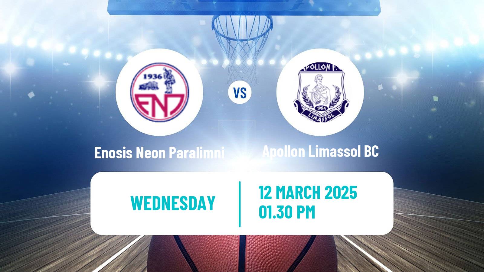 Basketball Cypriot Division A Basketball Enosis Neon Paralimni - Apollon Limassol BC