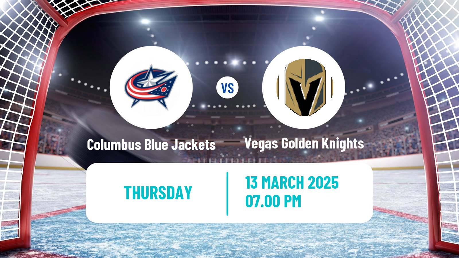 Hockey NHL Columbus Blue Jackets - Vegas Golden Knights