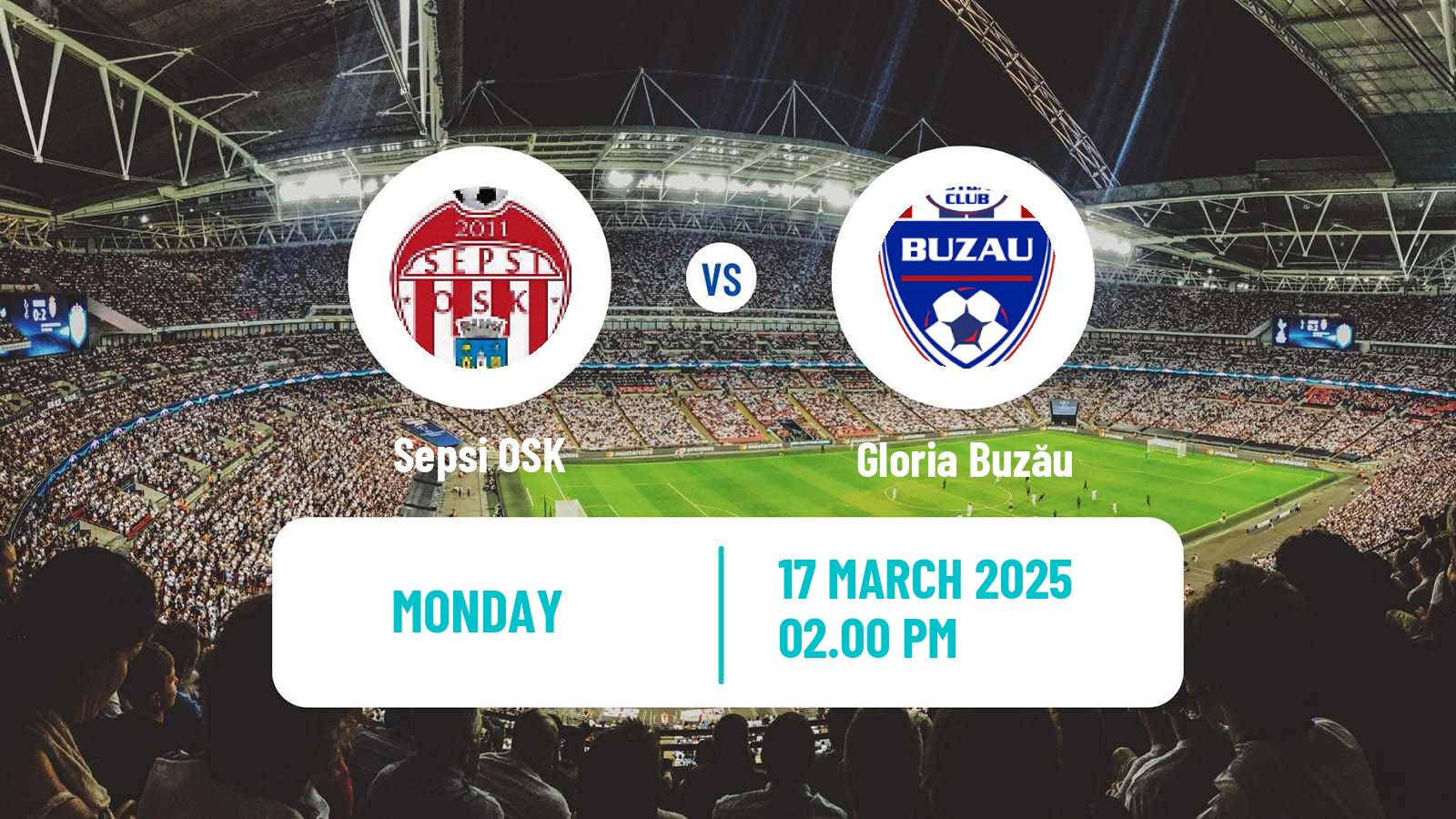 Soccer Romanian Liga 1 Sepsi OSK - Gloria Buzău