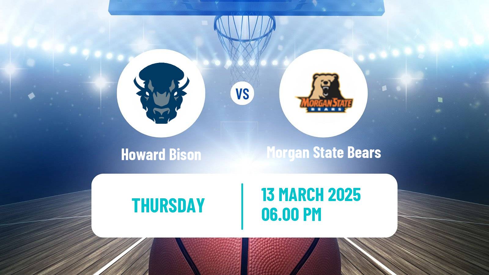 Basketball NCAA College Basketball Howard Bison - Morgan State Bears