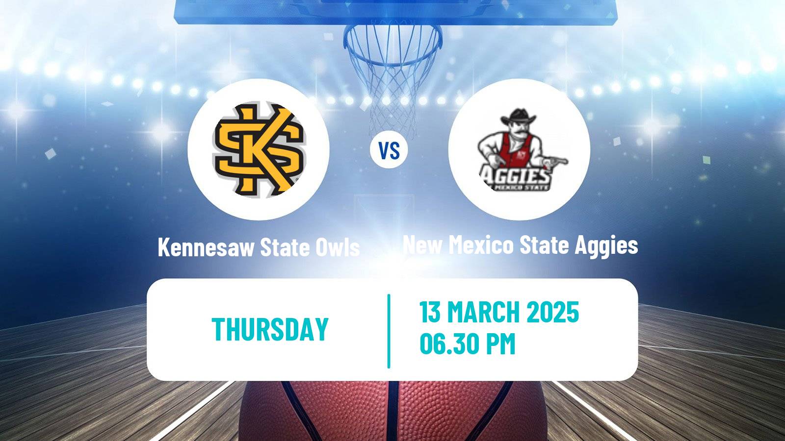 Basketball NCAA College Basketball Kennesaw State Owls - New Mexico State Aggies