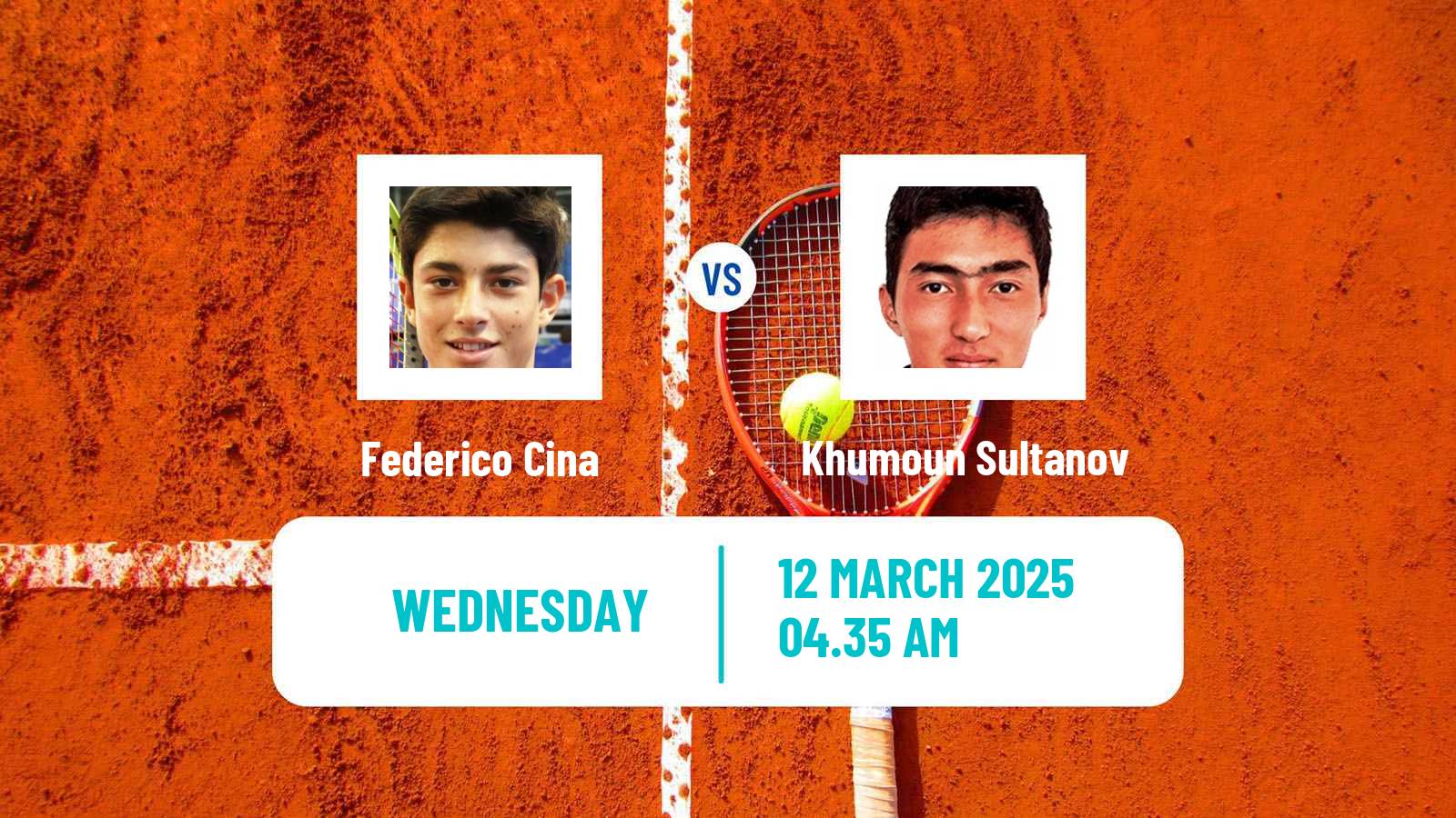 Tennis Hersonissos 2 Challenger Men Federico Cina - Khumoun Sultanov