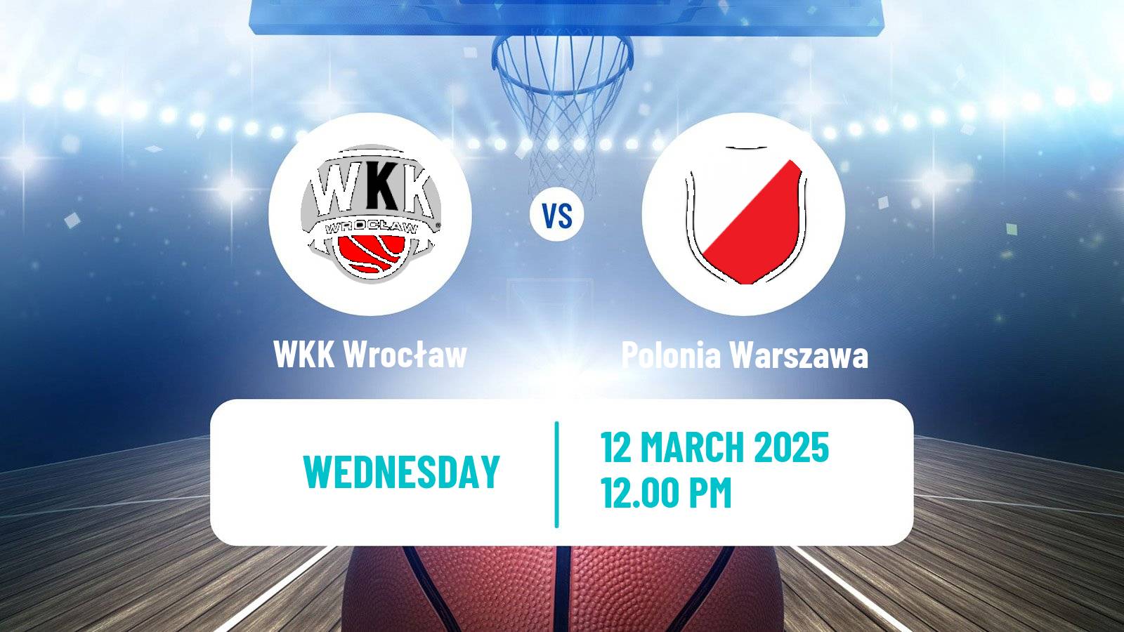 Basketball Polish 1 Liga Basketball WKK Wrocław - Polonia Warszawa
