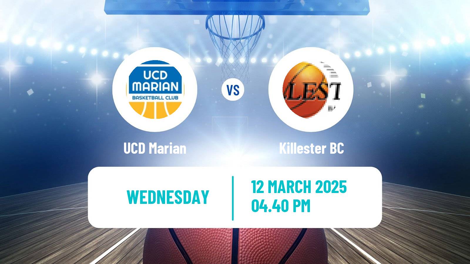 Basketball Irish SuperLeague Basketball UCD Marian - Killester