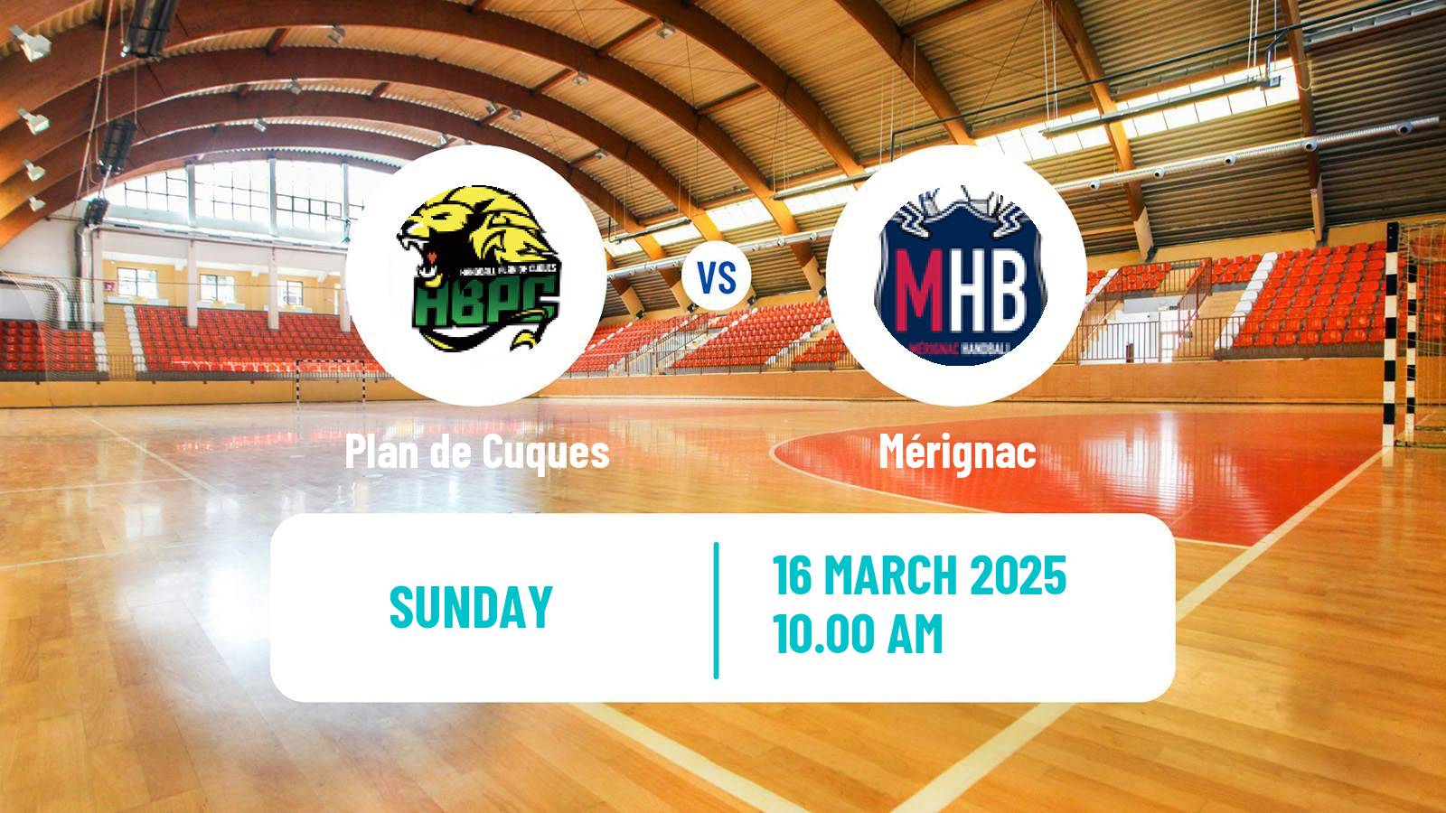 Handball French Division 1 Handball Women Plan de Cuques - Mérignac