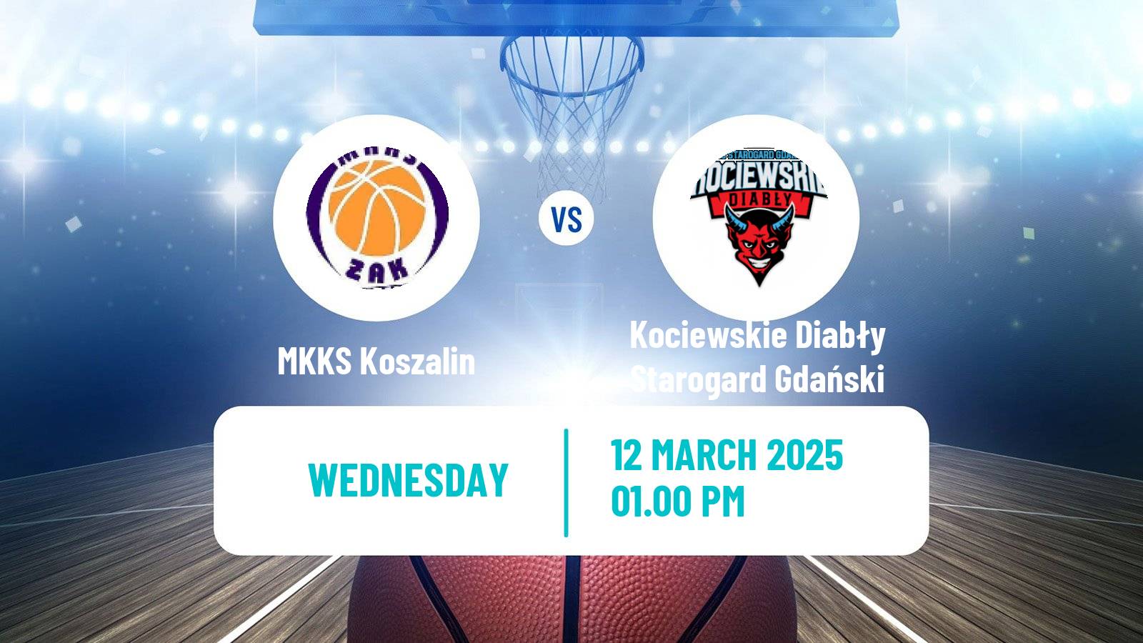 Basketball Polish 1 Liga Basketball MKKS Koszalin - Kociewskie Diabły Starogard Gdański
