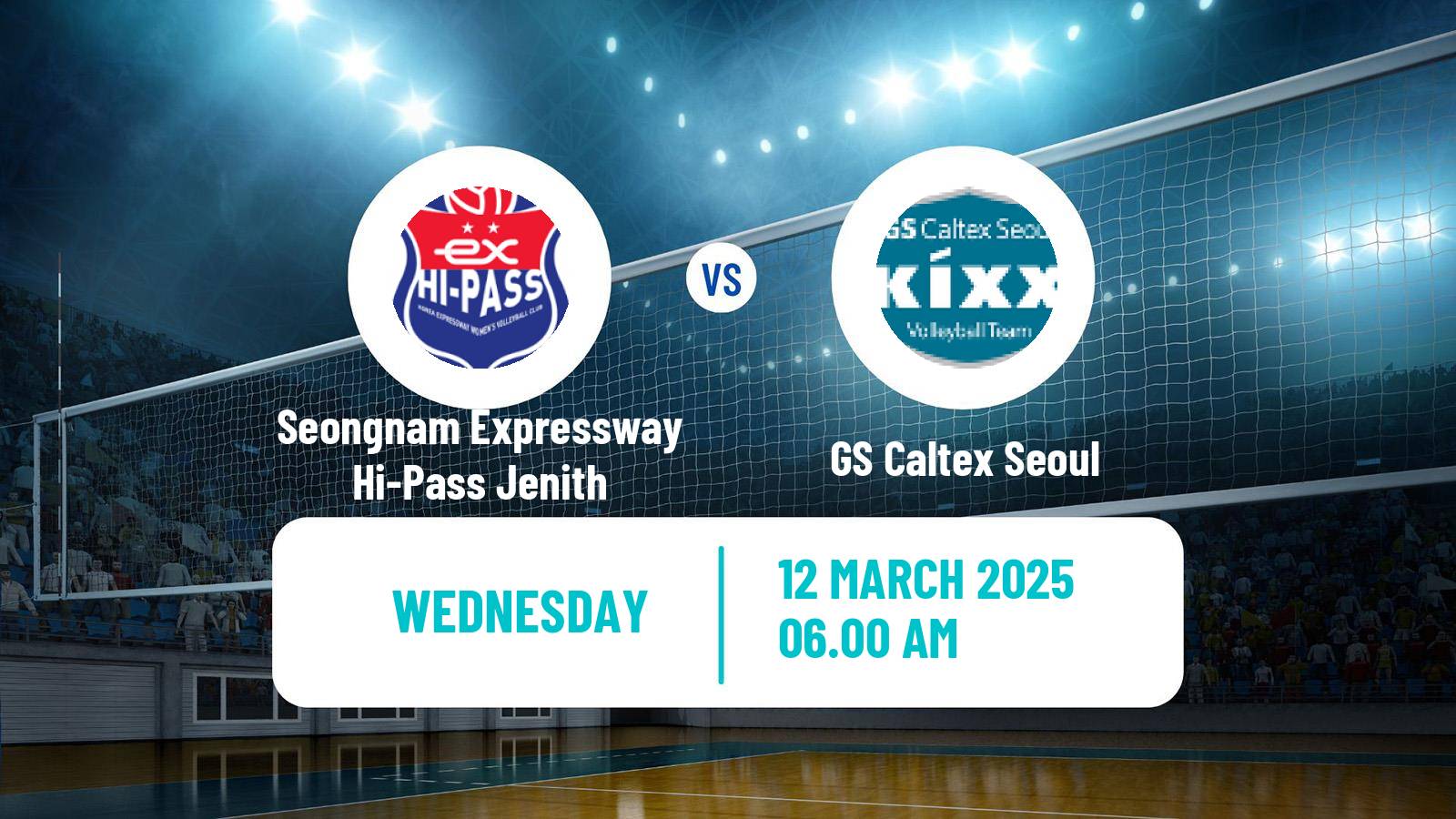Volleyball South Korean V-League Women Seongnam Expressway Hi-Pass Jenith - GS Caltex Seoul