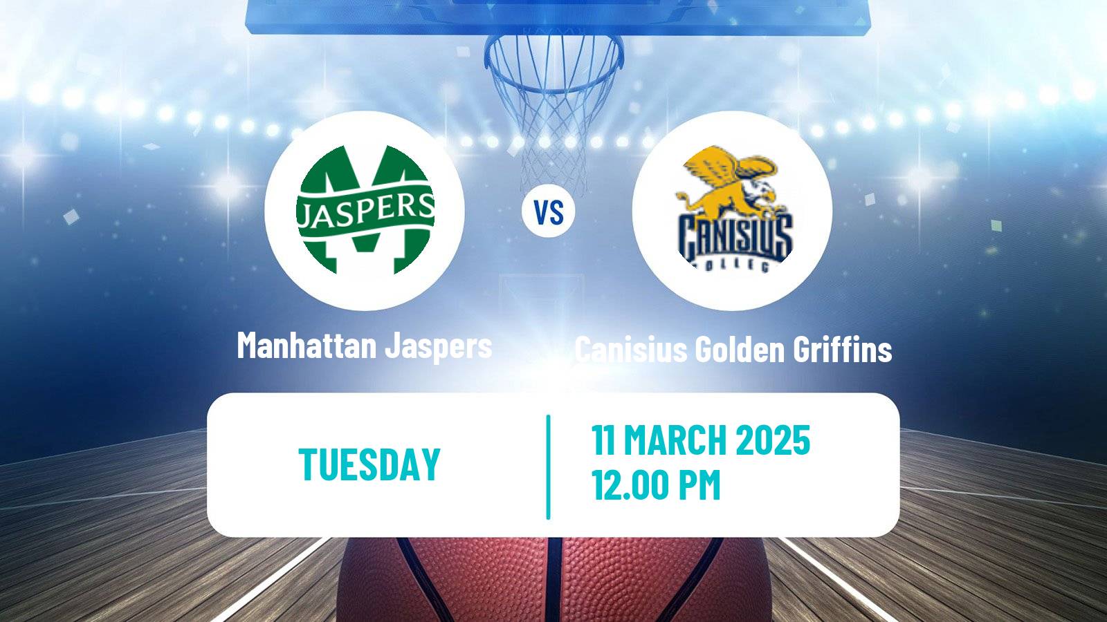 Basketball NCAA College Basketball Women Manhattan Jaspers - Canisius Golden Griffins