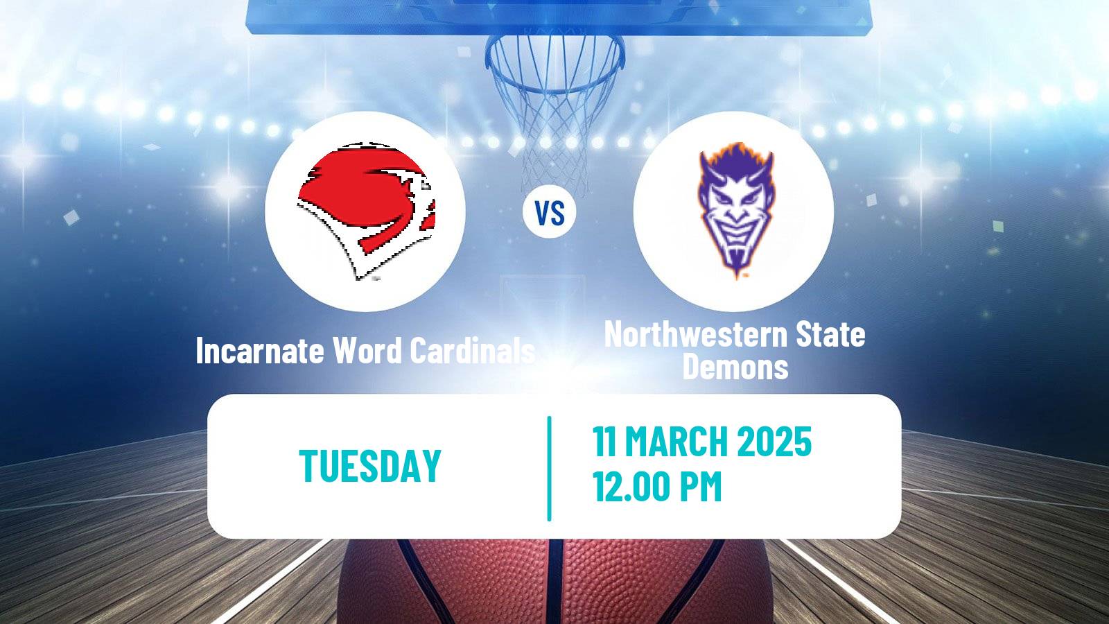 Basketball NCAA College Basketball Women Incarnate Word Cardinals - Northwestern State Demons