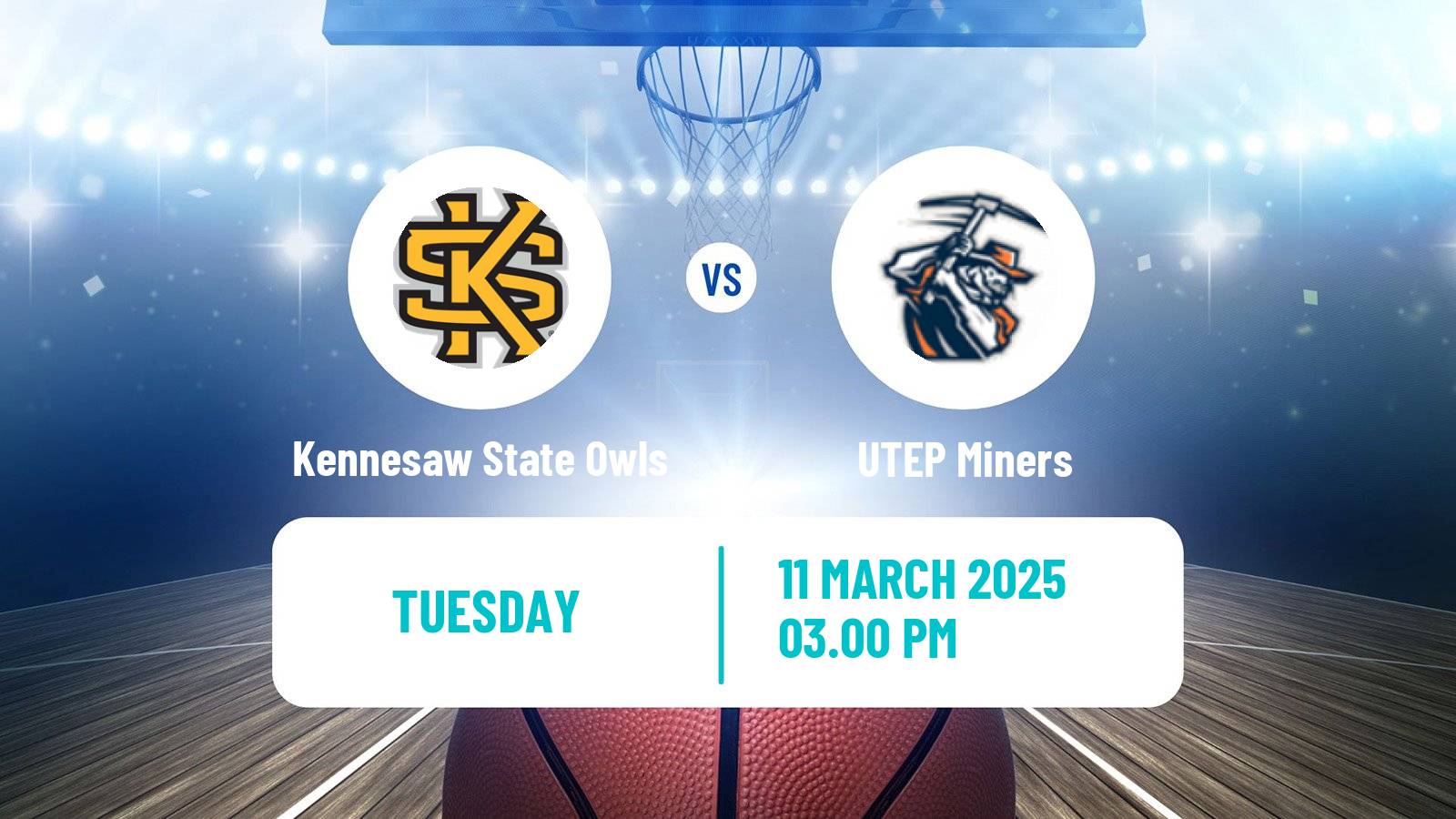 Basketball NCAA College Basketball Women Kennesaw State Owls - UTEP Miners