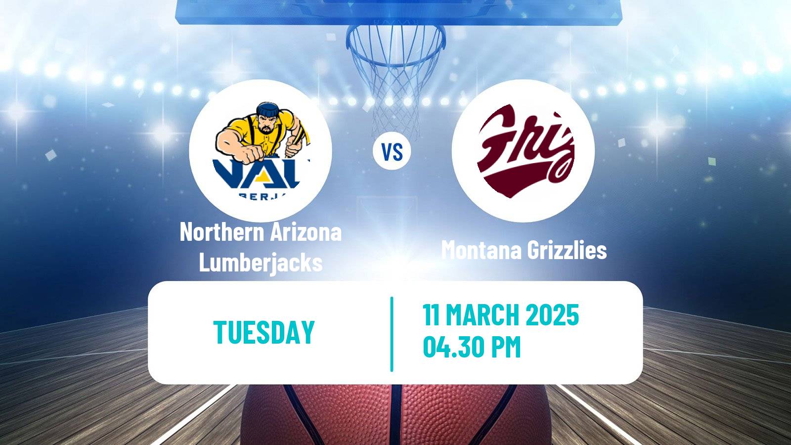 Basketball NCAA College Basketball Women Northern Arizona Lumberjacks - Montana Grizzlies