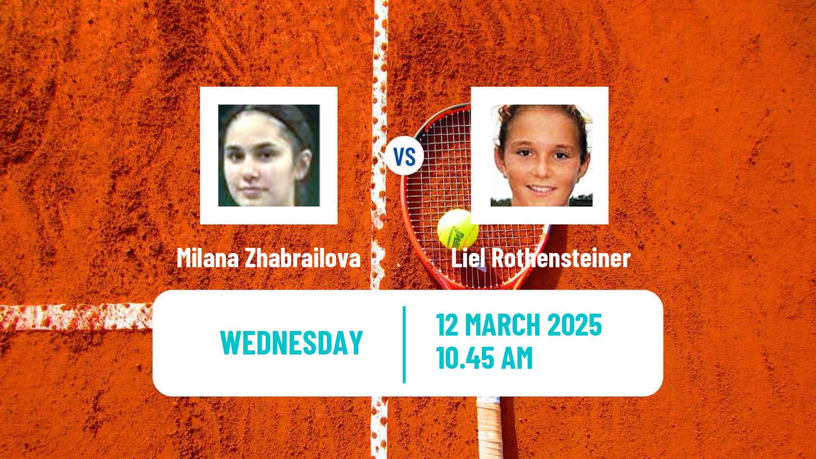 Tennis ITF W15 Monastir 10 Women Milana Zhabrailova - Liel Rothensteiner