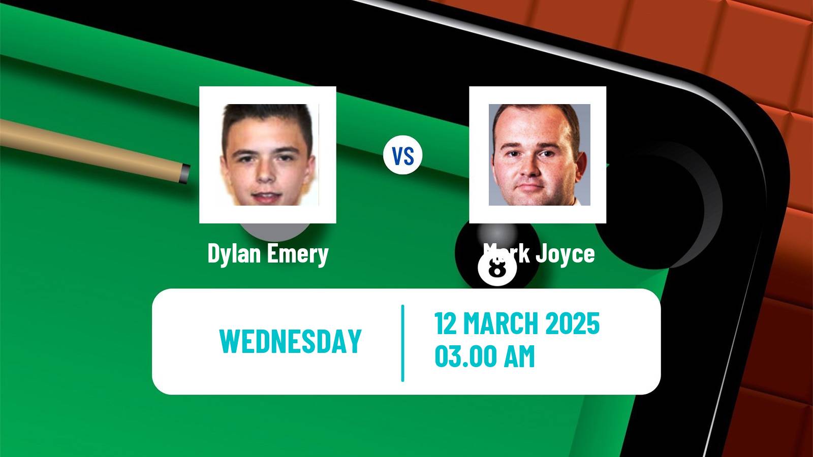 Snooker Q Tour Dylan Emery - Mark Joyce