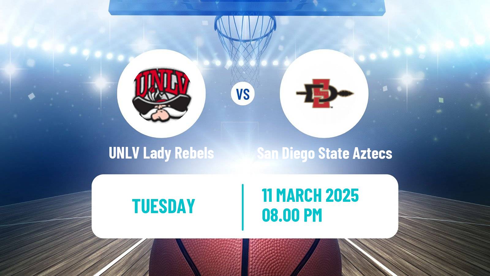 Basketball NCAA College Basketball Women UNLV Lady Rebels - San Diego State Aztecs