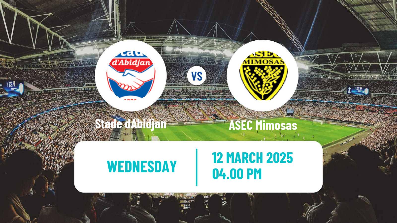 Soccer Cote d`Ivoire Ligue 1 Stade dAbidjan - ASEC Mimosas