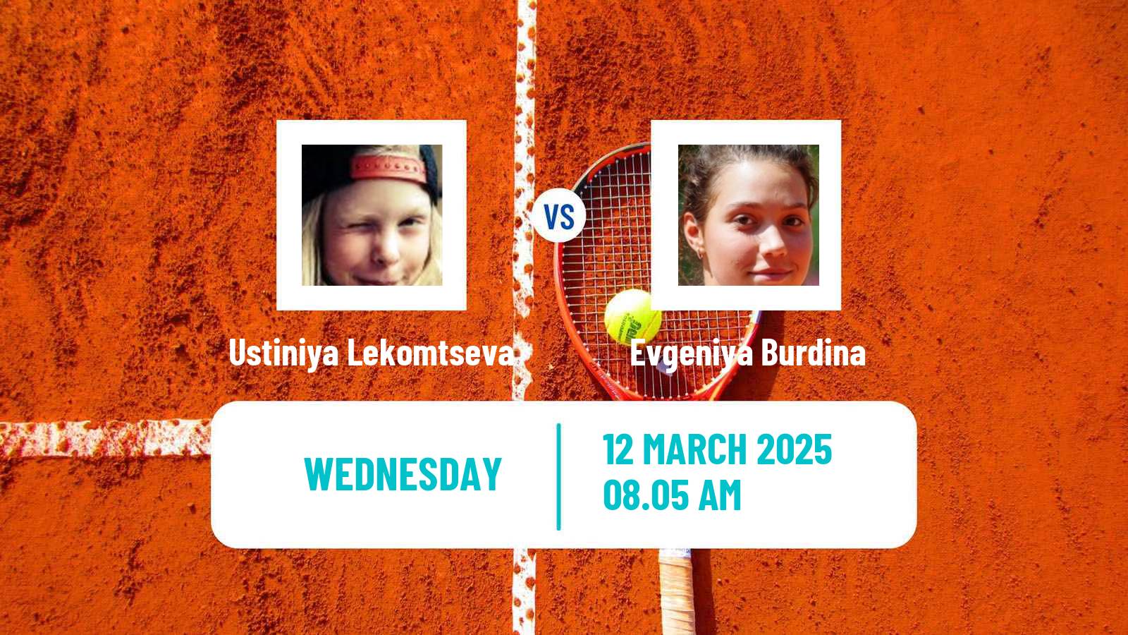 Tennis ITF W15 Sharm Elsheikh 7 Women 2025 Ustiniya Lekomtseva - Evgeniya Burdina