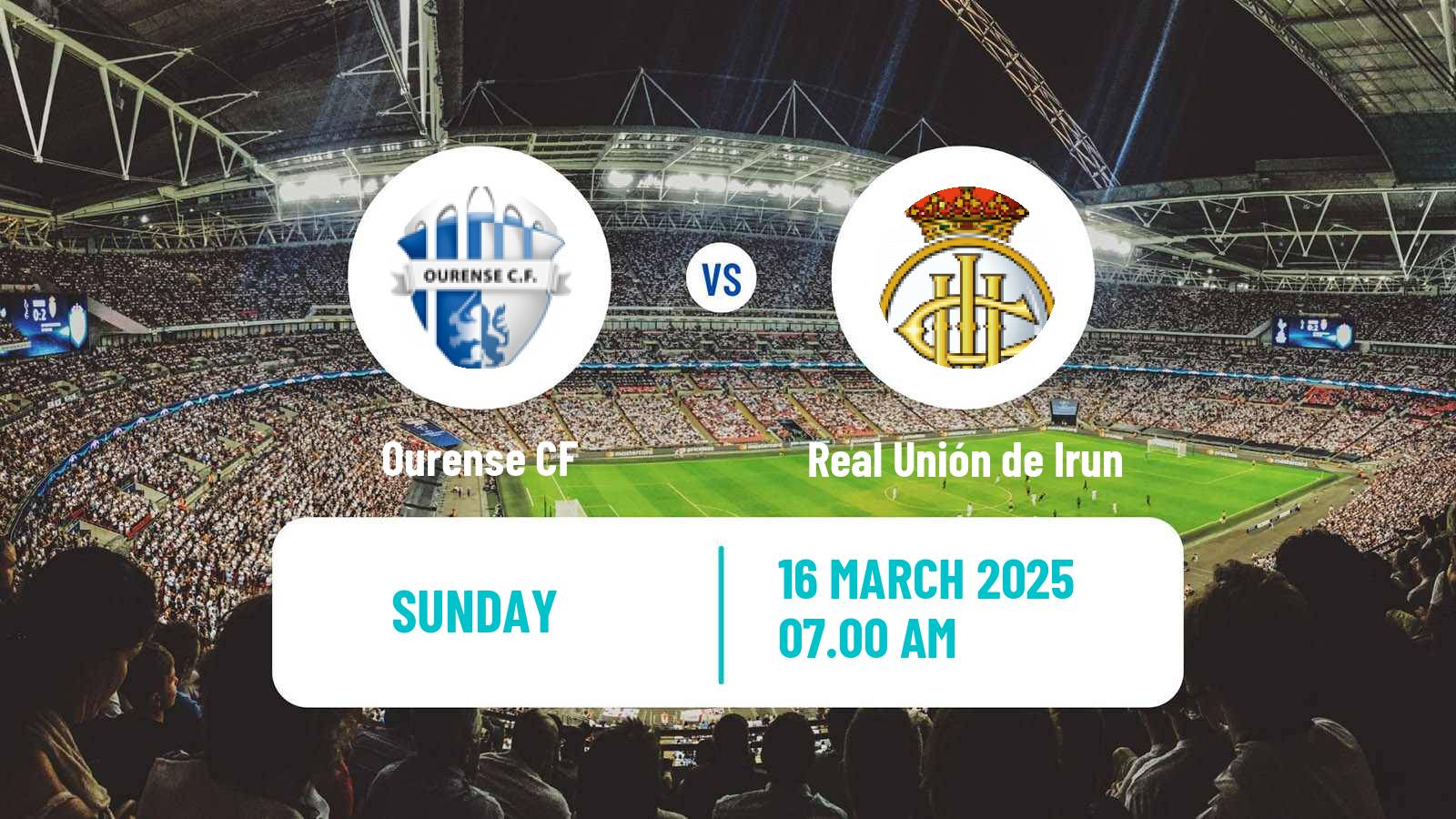 Soccer Spanish Primera RFEF Group 1 Ourense CF - Real Unión de Irun