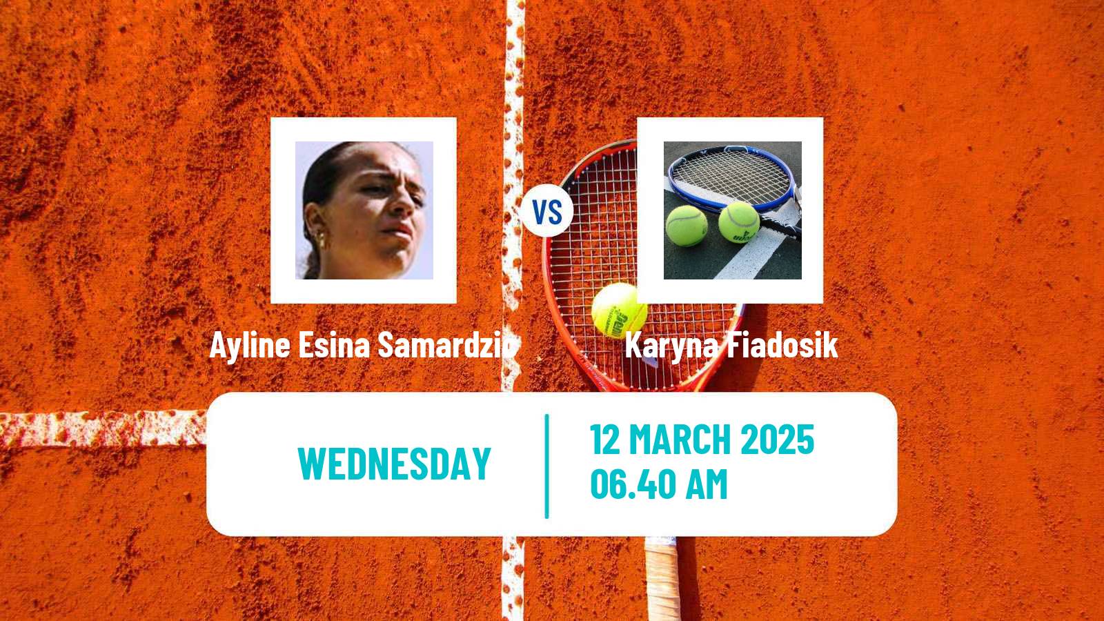 Tennis ITF W15 Sharm Elsheikh 7 Women Ayline Esina Samardzic - Karyna Fiadosik