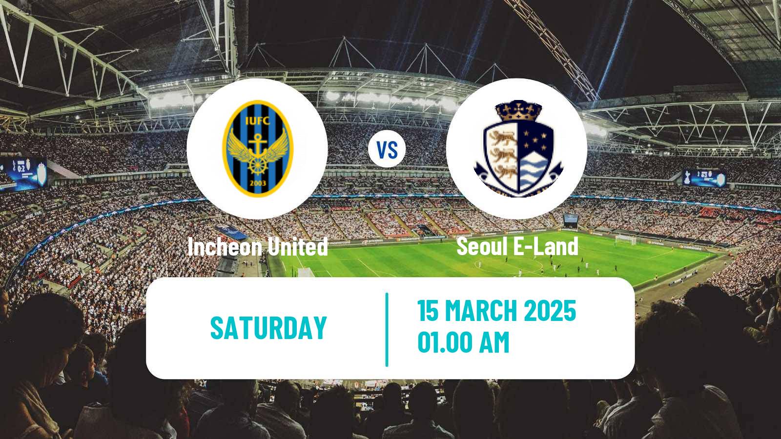 Soccer South Korean K-League 2 Incheon United - Seoul E-Land