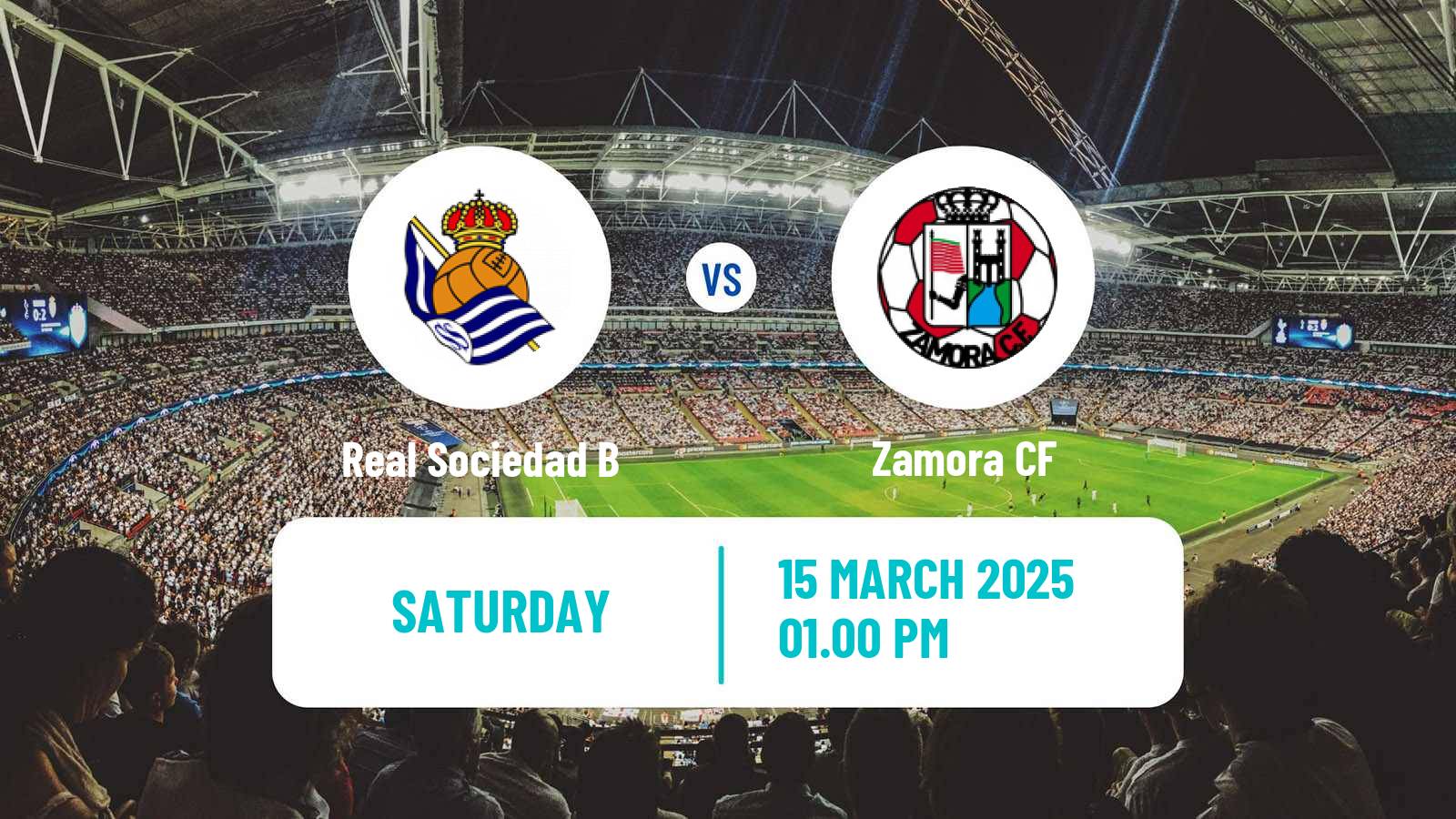 Soccer Spanish Primera RFEF Group 1 Real Sociedad B - Zamora