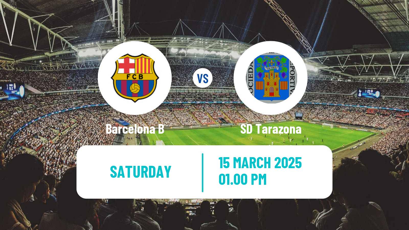 Soccer Spanish Primera RFEF Group 1 Barcelona B - Tarazona