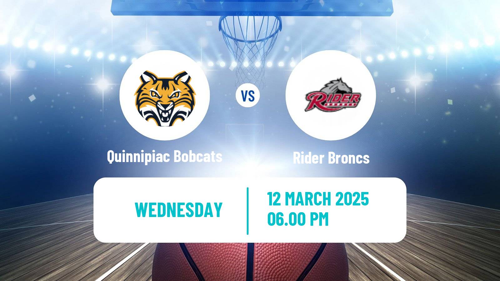 Basketball NCAA College Basketball Quinnipiac Bobcats - Rider Broncs