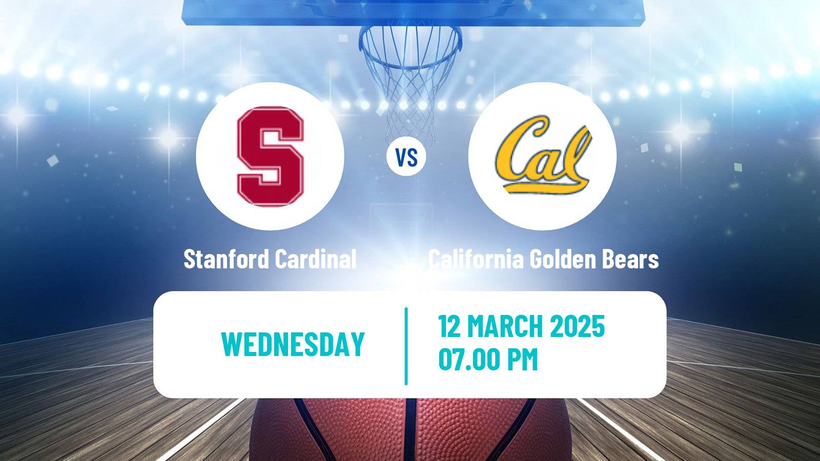 Basketball NCAA College Basketball Stanford Cardinal - California Golden Bears