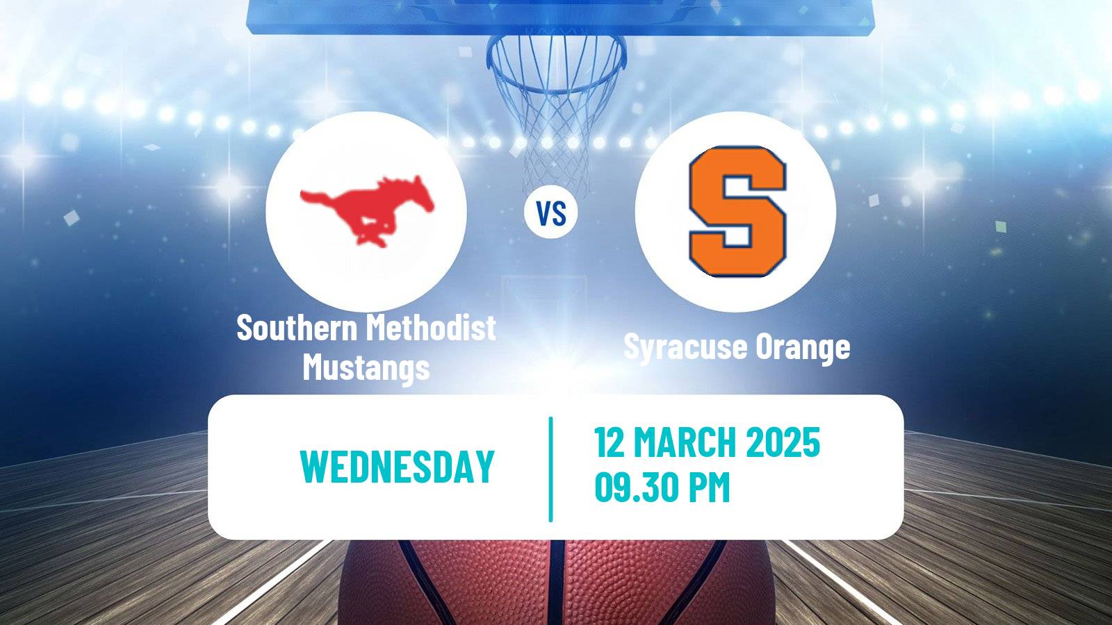 Basketball NCAA College Basketball Southern Methodist Mustangs - Syracuse Orange