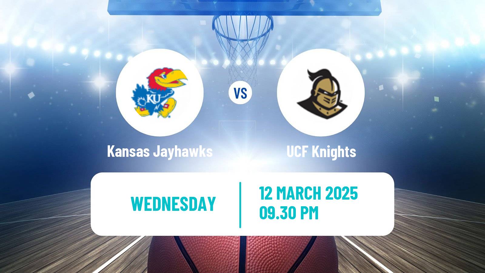 Basketball NCAA College Basketball Kansas Jayhawks - UCF Knights