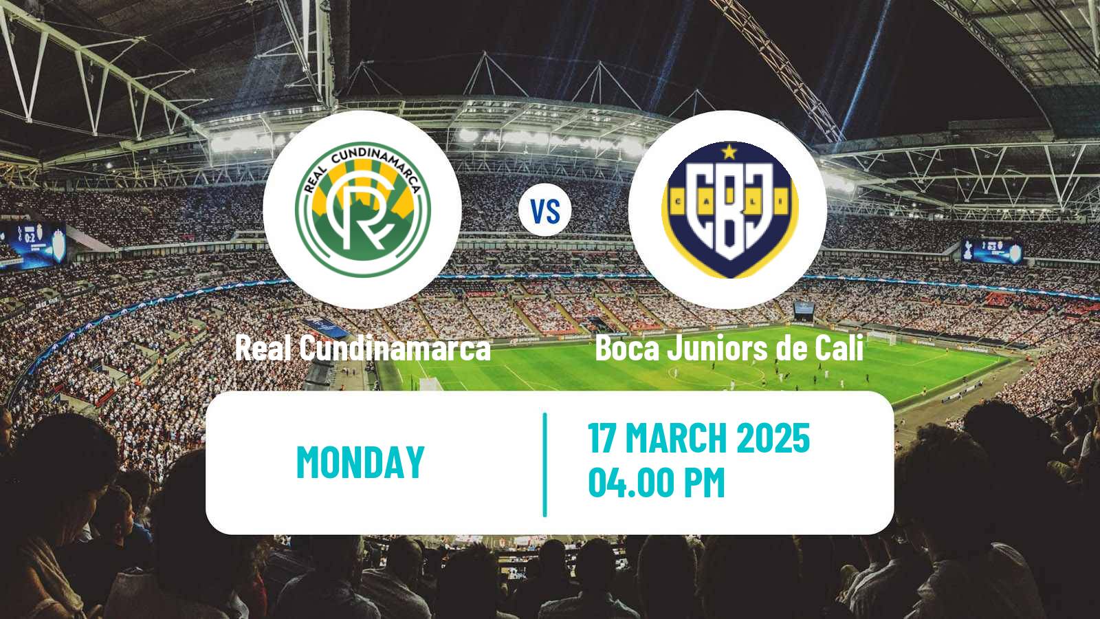 Soccer Colombian Primera B Real Cundinamarca - Boca Juniors de Cali
