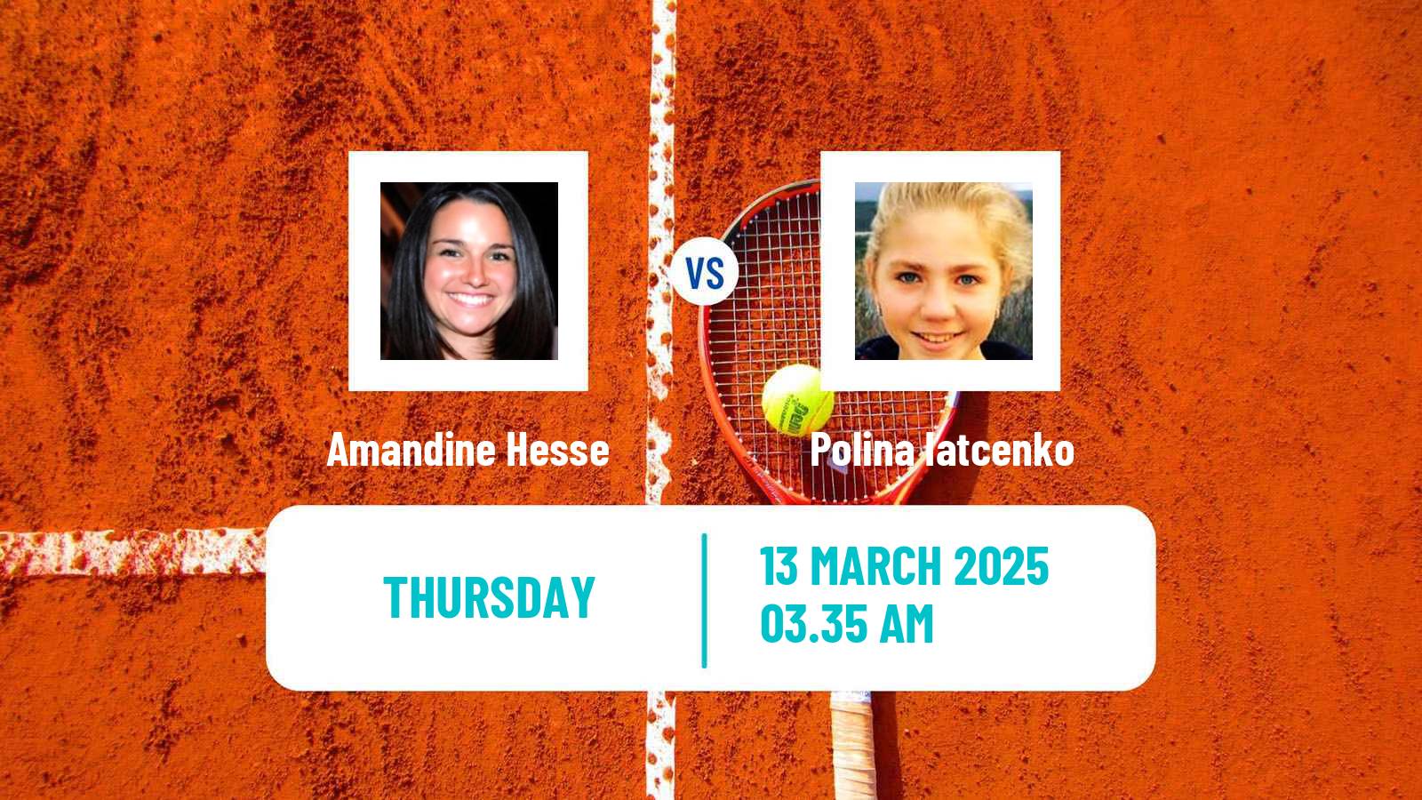 Tennis ITF W35 Nonthaburi Women Amandine Hesse - Polina Iatcenko