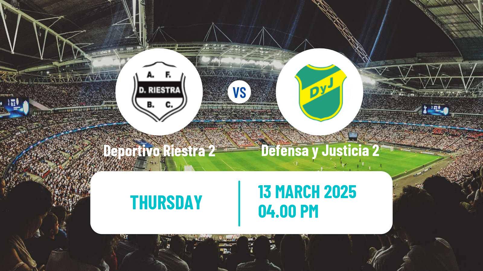 Soccer Argentinian Reserve League Deportivo Riestra 2 - Defensa y Justicia 2