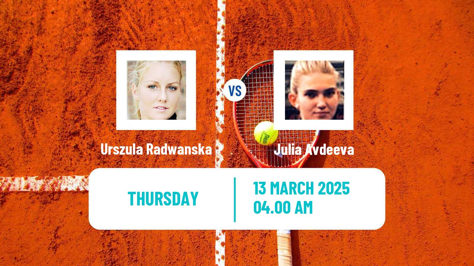 Tennis ITF W75 Targu Mures Women Urszula Radwanska - Julia Avdeeva