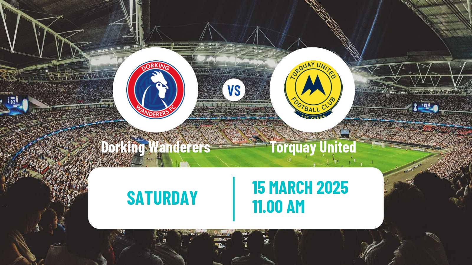 Soccer English National League South Dorking Wanderers - Torquay United