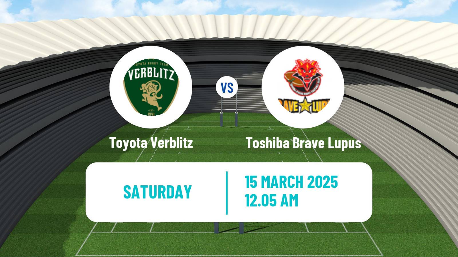 Rugby union Japan League One Rugby Union Toyota Verblitz - Toshiba Brave Lupus