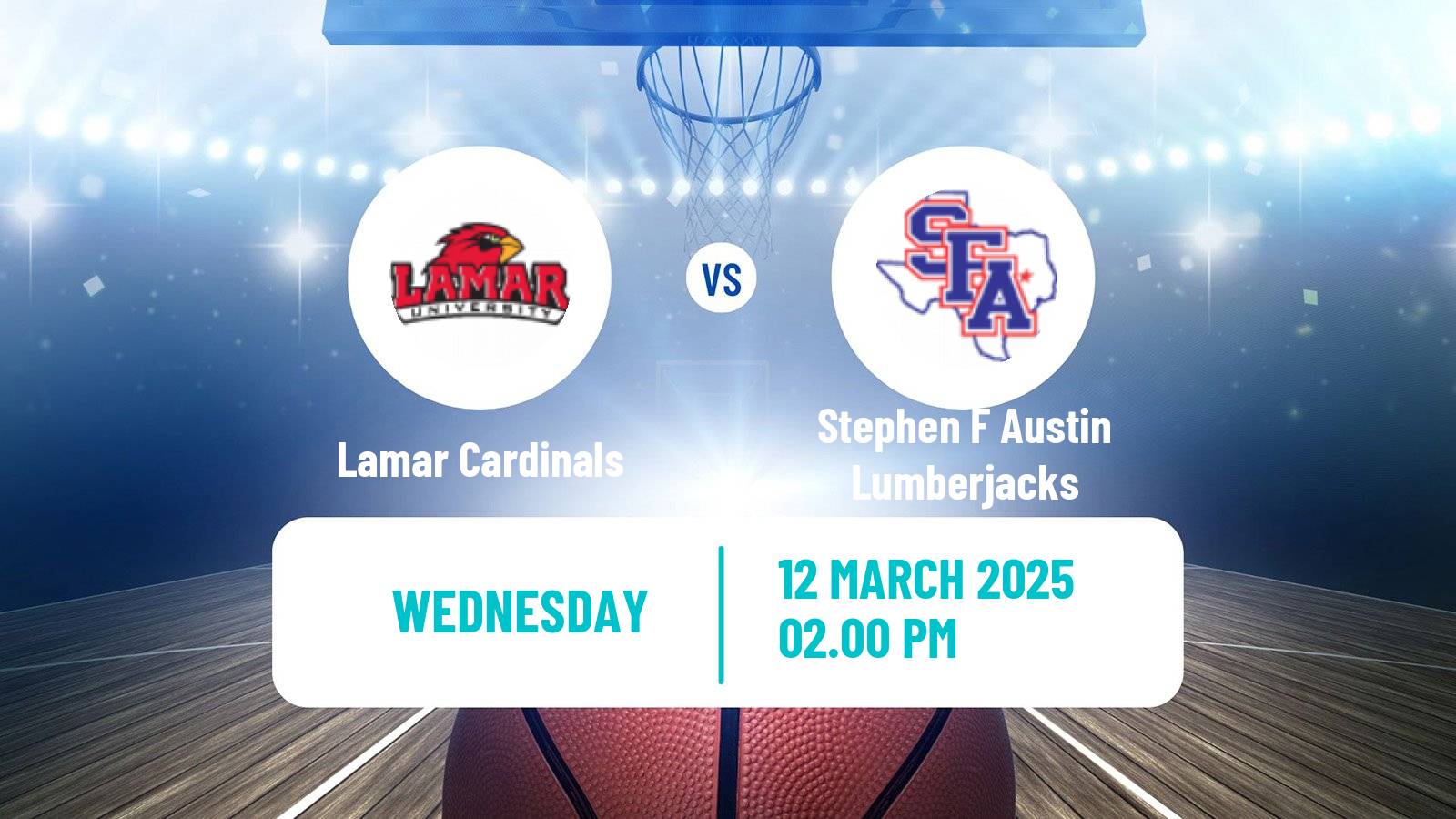 Basketball NCAA College Basketball Women Lamar Cardinals - Stephen F Austin Lumberjacks