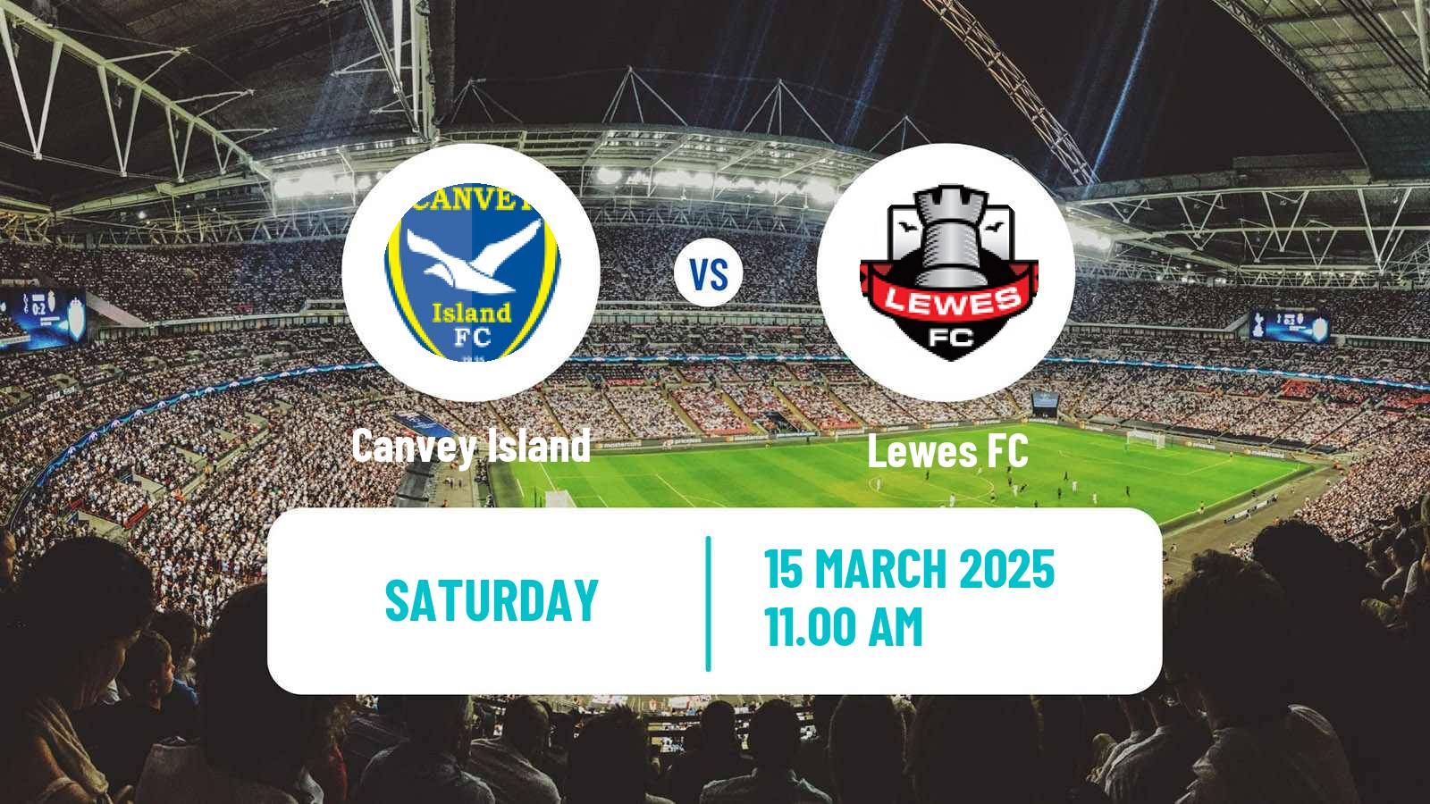 Soccer English Isthmian League Premier Division Canvey Island - Lewes