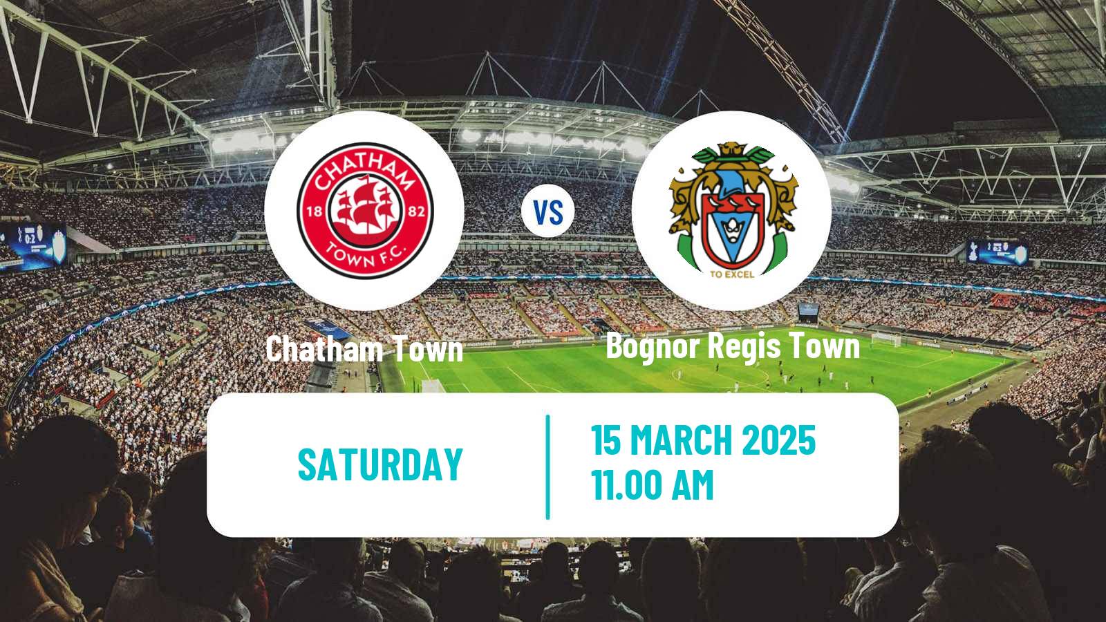 Soccer English Isthmian League Premier Division Chatham Town - Bognor Regis Town