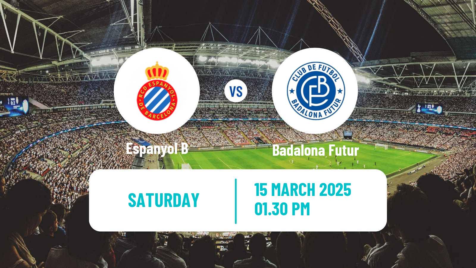 Soccer Spanish Segunda RFEF - Group 3 Espanyol B - Badalona Futur