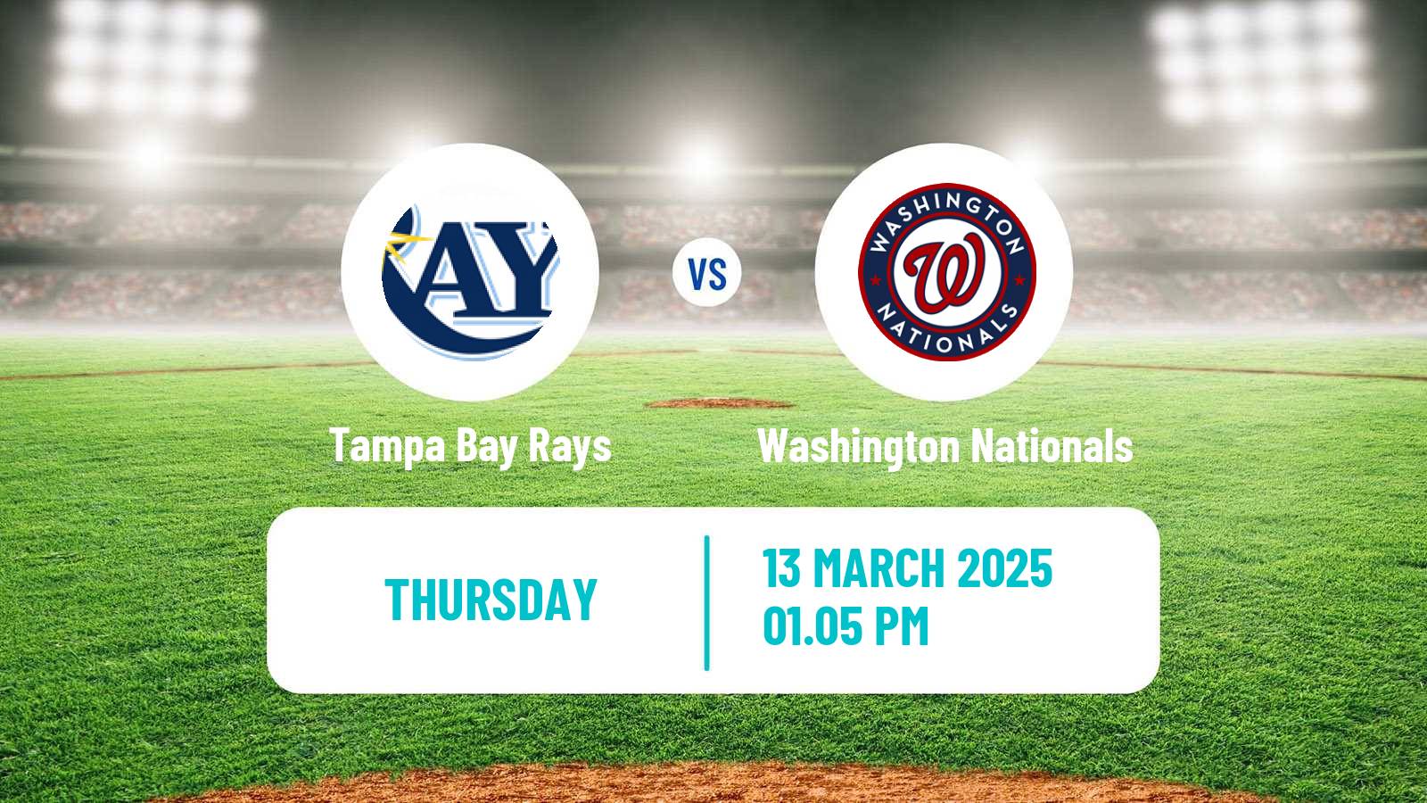 Baseball MLB Spring Training Tampa Bay Rays - Washington Nationals