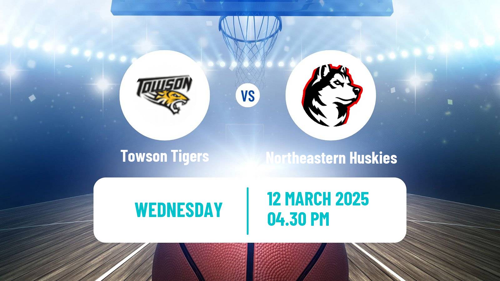 Basketball NCAA College Basketball Women Towson Tigers - Northeastern Huskies