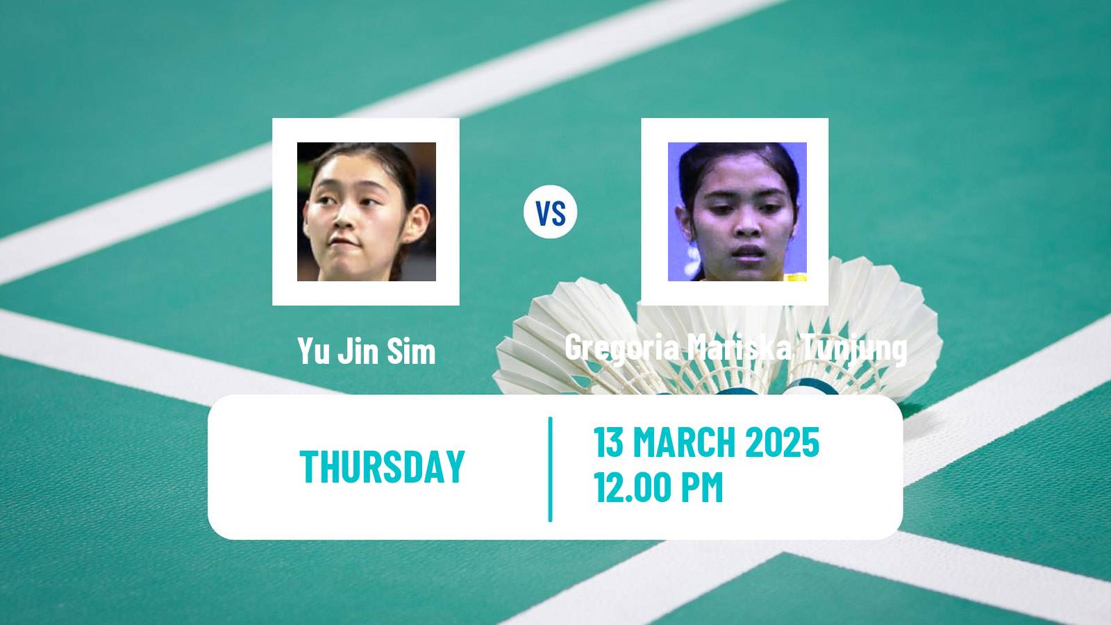 Badminton BWF World Tour All England Open Women Yu Jin Sim - Gregoria Mariska Tunjung