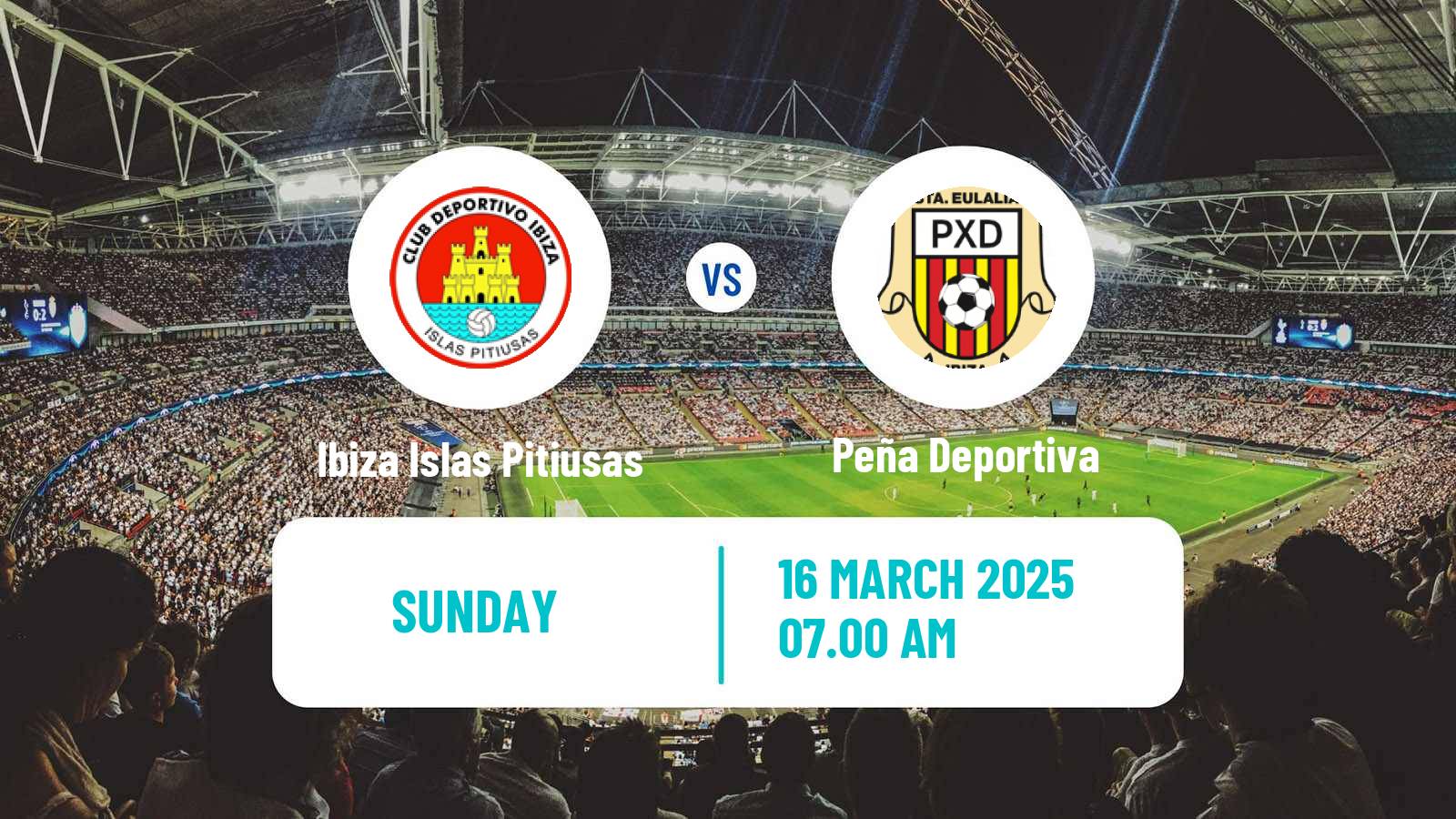 Soccer Spanish Segunda RFEF - Group 3 Ibiza Islas Pitiusas - Peña Deportiva