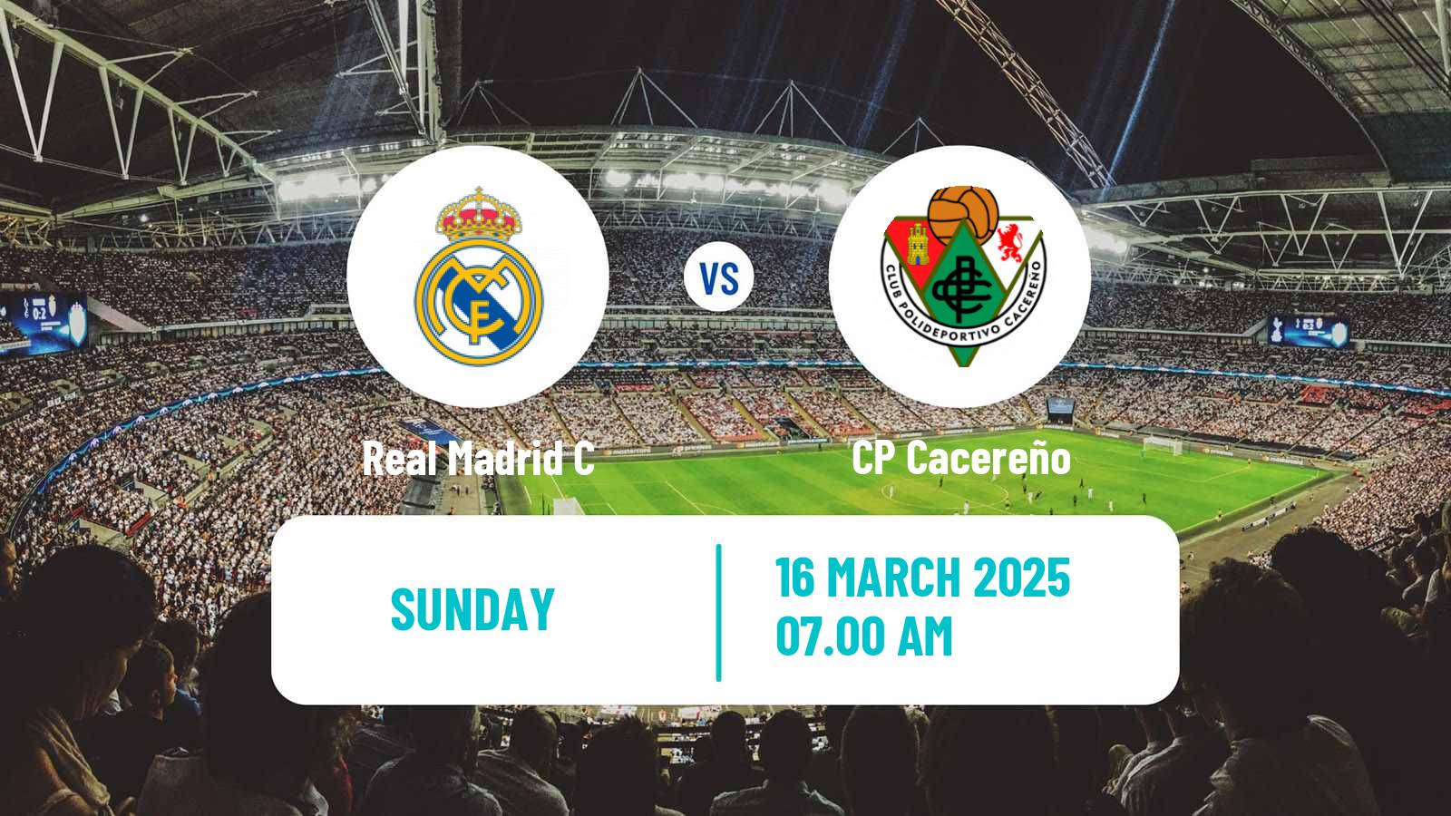 Soccer Spanish Segunda RFEF - Group 5 Real Madrid C - Cacereño